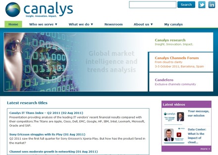 Canalysは2011年第2四半期のスマートフォン市場に関する調査結果を発表