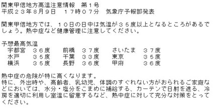 関東甲信越の最高気温予測