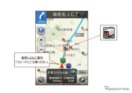 NAVITIME ドライブサポーター オービス通知機能