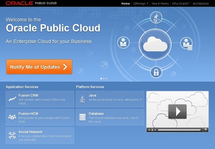 Oracle Public Cloudサイト（画像）