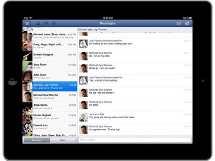 FacebookのiPadアプリ