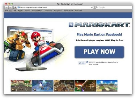 フェイスブックで『マリオカート』が遊べると騙るスパムにご注意   