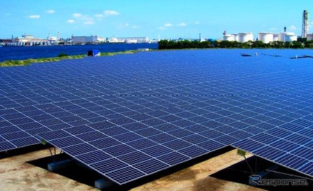 川崎市臨海部に建設された「扇島太陽光発電所」