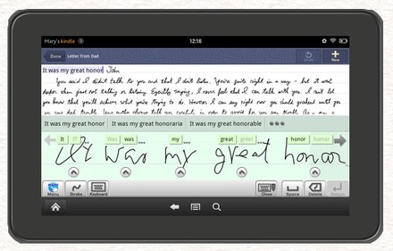 高精度の手書き文字変換を実現した「7notes Premium for Kindle Fire」