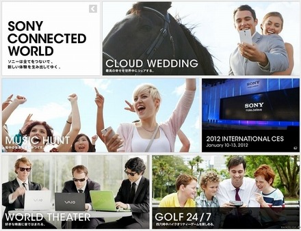 「SONY CONNECTED WORLD」サイトトップ