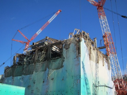 3号機原子炉建屋（1月10日撮影）