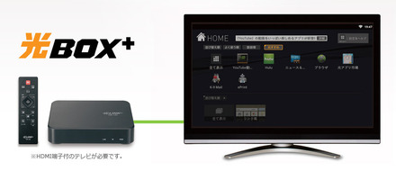 Hulu対応セットトップボックス「光BOX＋」