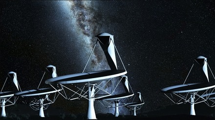 SKAが建設しようとしている世界最大の電波望遠鏡（イメージ）
