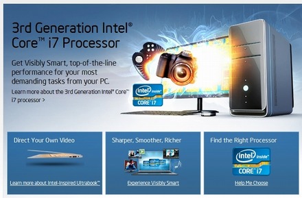 第3世代インテル Coreプロセッサーの紹介ページ（Core i7）