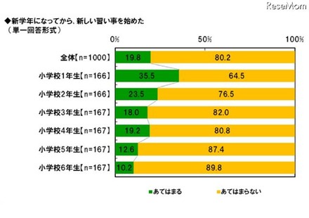 新学年になってから、新しい習い事を始めた