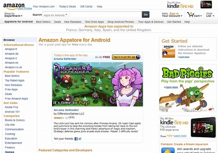 Amazon Appstore for Android（英語版）