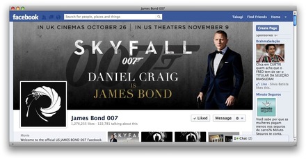 式フェイスブックページ「James Bond 007」