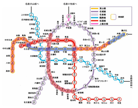 携帯電話サービスが利用可能な全区間（新：赤色、従来：青）