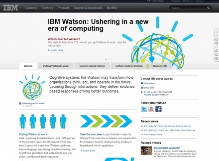 IBM「Watson」サイト