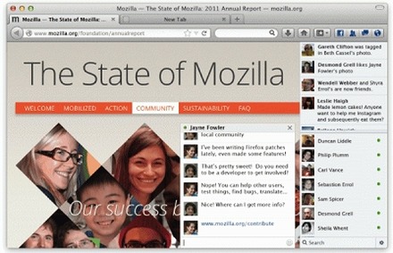 Firefox 向け Facebook メッセンジャー