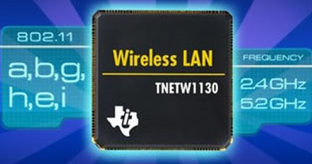 テキサスインスツルメンツ、IEEE802.11a/b/g自動対応の無線LANコントローラ「TNETW1130」を発表