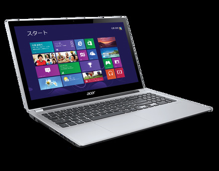 Windows 8搭載、10点マルチタッチ対応の15.6型ノートPC「V5-571P/531P」シリーズ。筐体は共通する