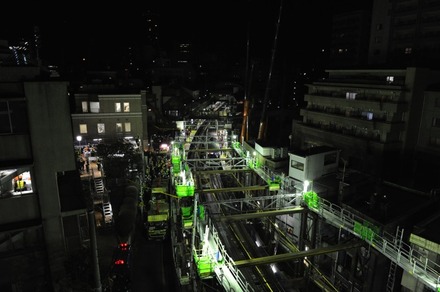 東横線渋谷-代官山間の地下化切替工事(代官山)