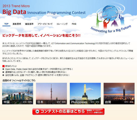「トレンドマイクロ プログラミングコンテスト 2013」サイト