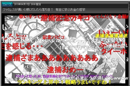 星見蒼人容疑者がぱにょ名義で投稿した動画。冒頭から逮捕関連の書き込みが殺到している