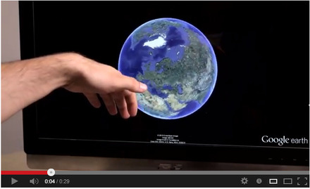 Leap Motion + Google Earthの動画キャプチャ