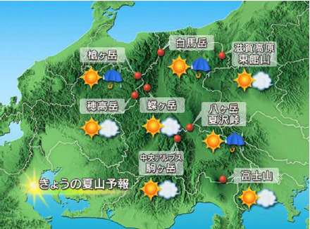 夏山気象情報