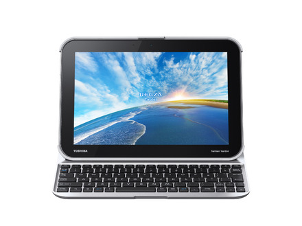 Tegra 4搭載でペン入力、11acに対応した10.1型「REGZA Tablet AT703」。Bluetoothキーボードカバーが付属する