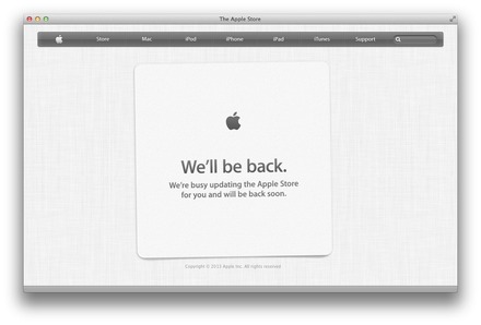 Apple Storeがメンテナンス状態（英語）