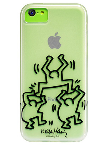 半透明で本体色やアップルロゴが透けて見える「Case Scenario KEITH HARING for iPhone 5c」