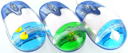 USB Optical Liquid Mouse（左から、あひるさん/カエルくん/アザラシさん）