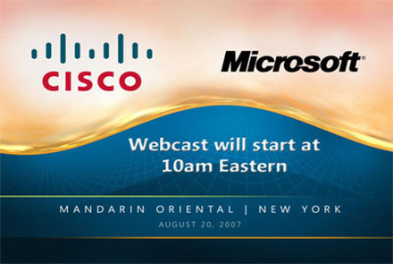 　米シスコシステムズは現地時間8月20日・日本時間8月21日に、同社会長兼CEOのジョン・チャンバースとマイクロソフトCEOのスティーヴ・バルマーが討論する模様を、ウェブで中継する。