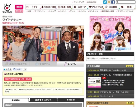 「ワイドナショー」番組公式サイト