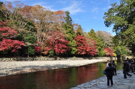 「2013年紅葉が美しい観光スポットランキング」1位に選ばれた「伊勢神宮内宮」（三重県）