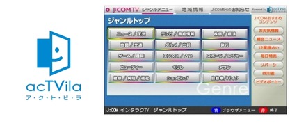 アクトビラのコンテンツが見られるJ:COMのイタンラクTV