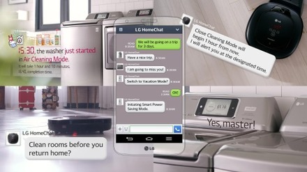 LINEを通じてスマートフォンと家電が連携する「HomeChat」。家電側の会話がスムーズなのも特長