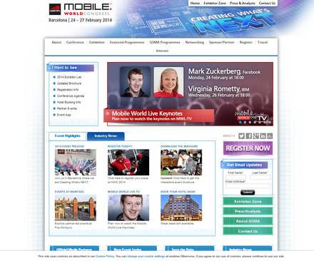 MWC 2014オフィシャルサイト