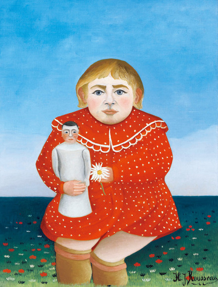 アンリ・ルソー≪人形を抱く子ども≫1904-05年頃　オランジュリー美術館