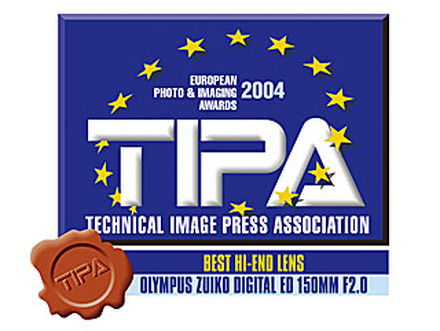 オリンパス、ZUIKO DIGITAL ED 150mm F2.0が「TIPA ベストハイエンドレンズ 2004」を受賞