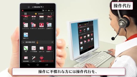 ドコモ「スマートフォンあんしん遠隔サポート」イメージ（紹介ムービーより）