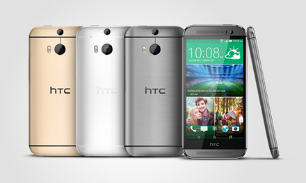 新たに発表された「HTC One（M8）」。背面にカメラを2基配置する