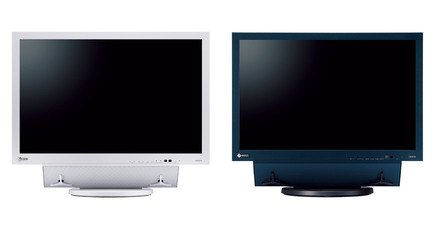 FORIS.HDシリーズ27V型/24V型（左からホワイト/フォリスブルー）