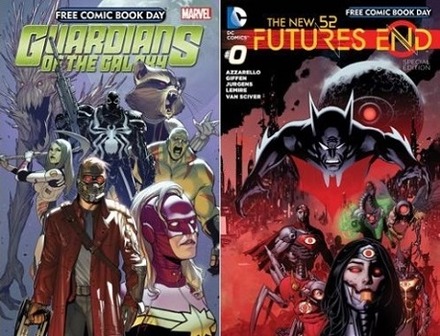 5月3日（土）は「GUARDIANS OF THE GALAXY」、5月4日（日）は「DC THE NEW 52 FUTURES END #0」をそれぞれ先着500名にプレゼント。