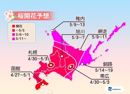 桜開花予想