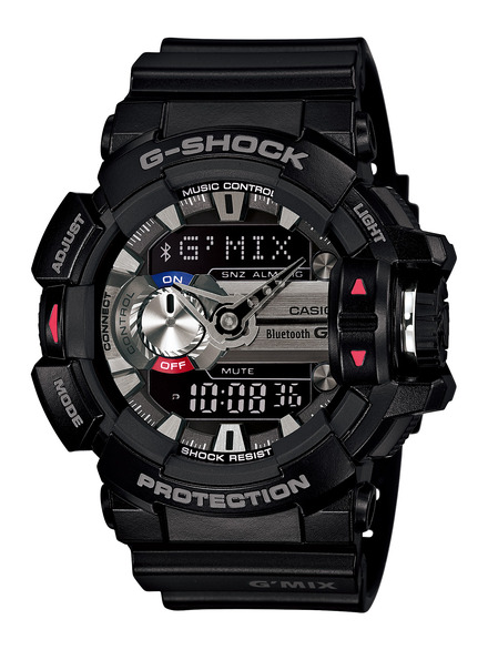 スマホと連携強化した新「G-SHOCK GBA-400」ブラック×シルバー