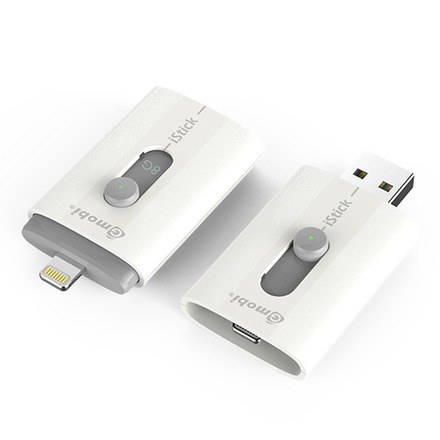 LightningコネクタとUSBを搭載したデュアル端子仕様のフラッシュメモリ「Gmobi iStick」