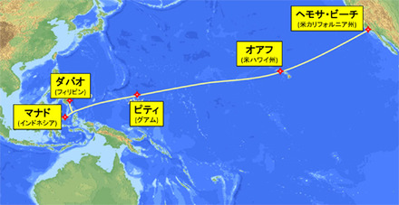 光海底ケーブル「SEA-US」敷設マップ