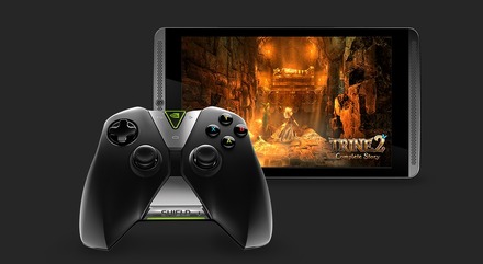 10日に発売されるTegra K1搭載8型タブレット「SHIELD Tablet」。コントローラーは別売り