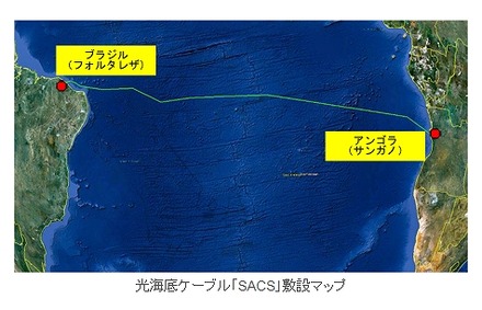 光海底ケーブル「SACS」敷設マップ