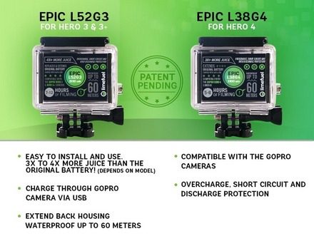 GoPro専用の拡張バッテリーパック「Limefuel Epic」