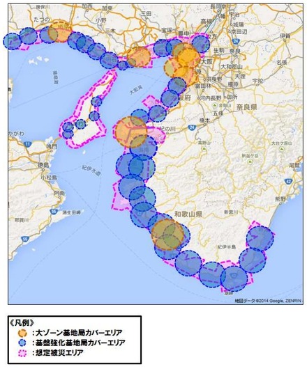 大阪府・兵庫県・和歌山県沿岸の対策イメージ
